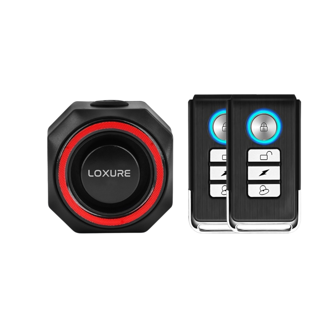 Fietsalarm+ Licht met extra remote Loxure