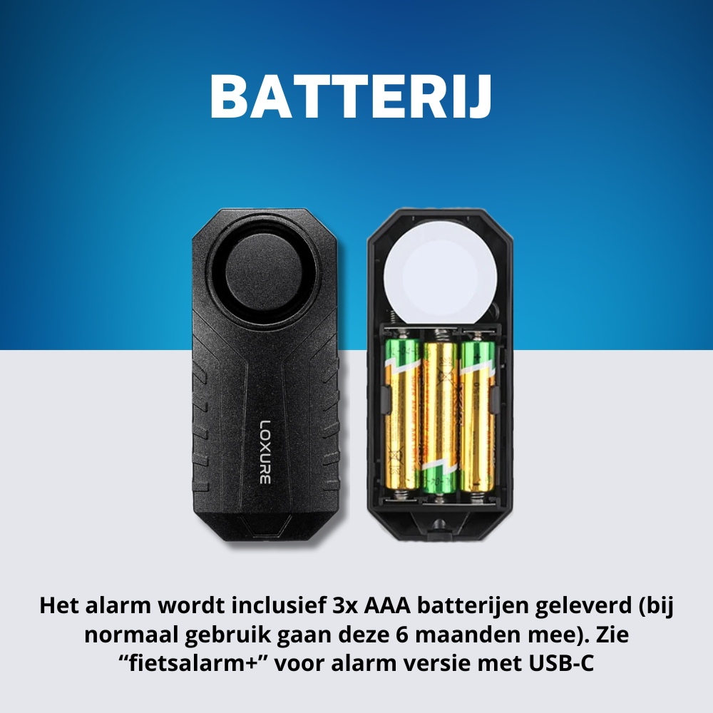 Fietsalarm batterij