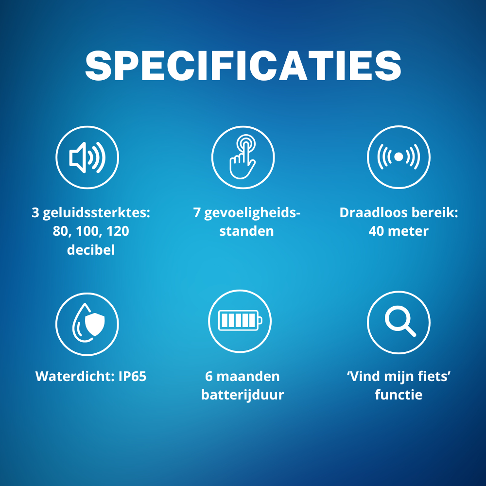 Fietsalarm specificaties
