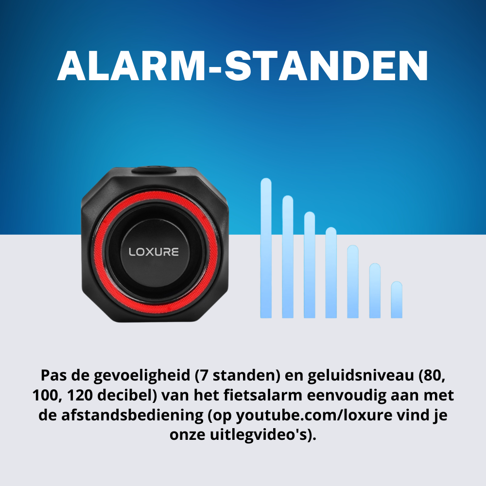 fietsalarm gevoeligheidsstanden