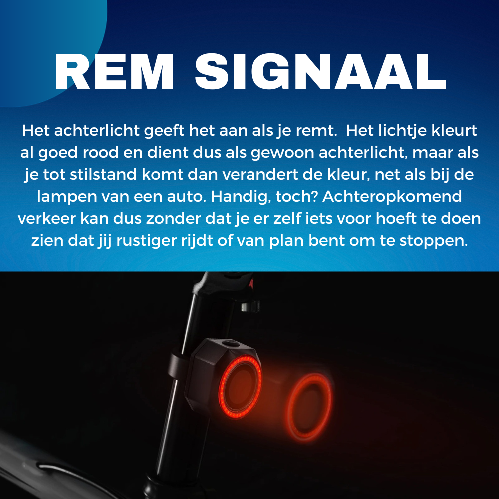 Fietsalarm rem signaal