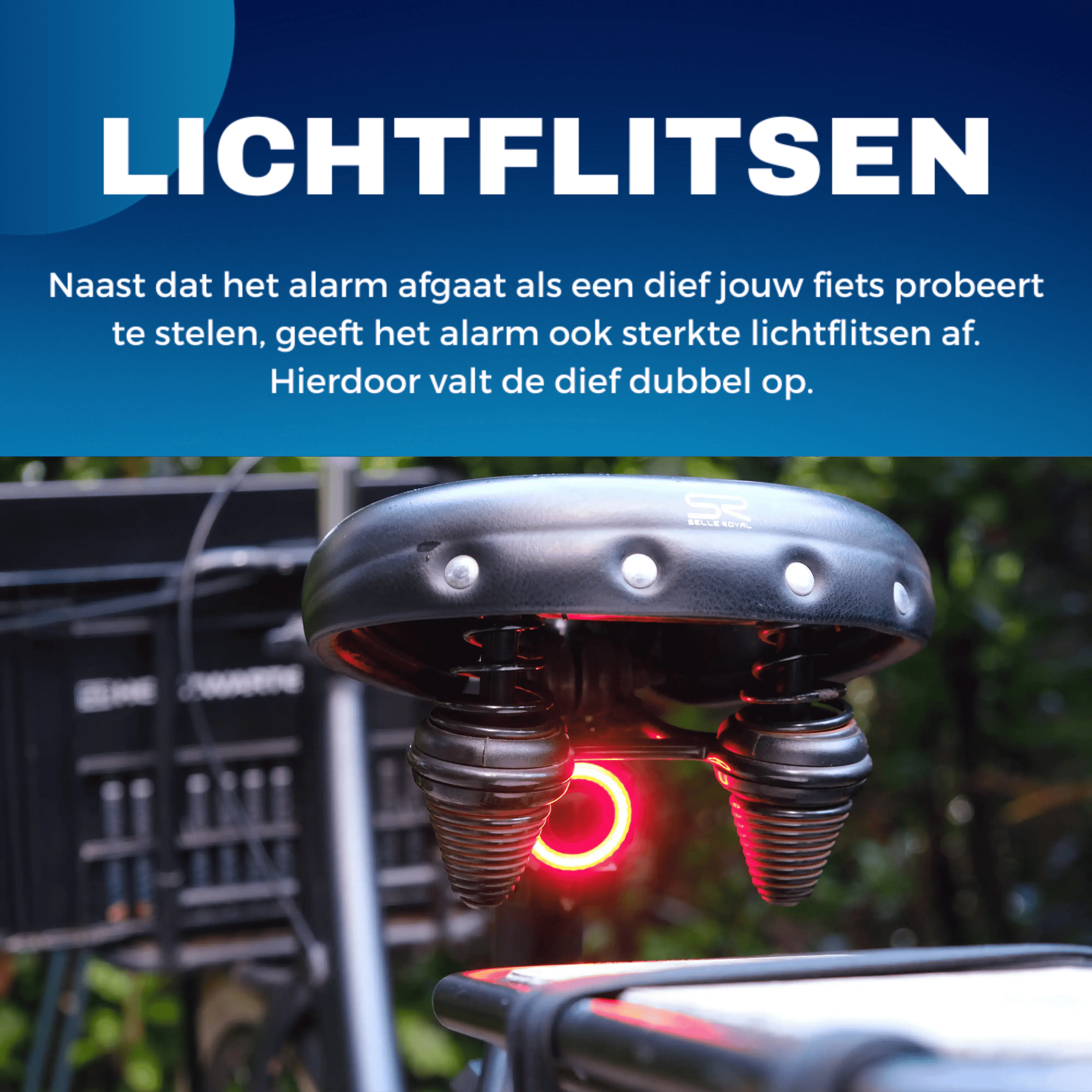 Fietsalarm lichtflitsen
